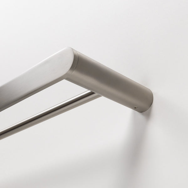 Alma Ascari Brushed Nickel 800 Double Towel Rail