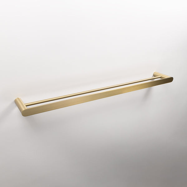 Alma Ascari Brushed Brass Gold 800 Double Towel Rail