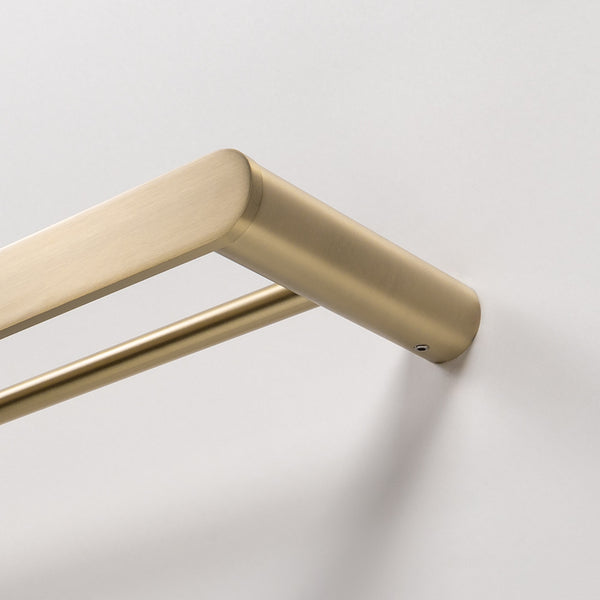 Alma Ascari Brushed Brass Gold 800 Double Towel Rail