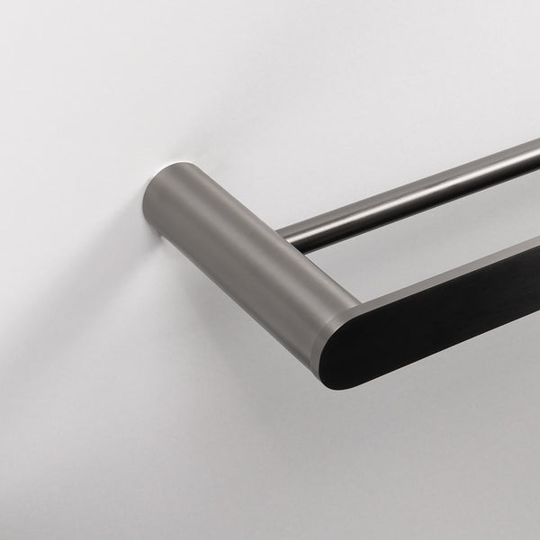 Alma Ascari Brushed Gunmetal 800 Double Towel Rail