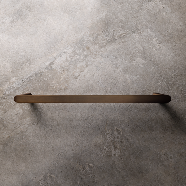 Alma Ascari Brushed Vintage Antique Brass 600 Double Towel Rail