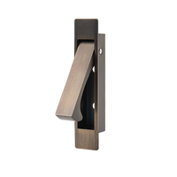 Alma Hazel Concealed Hook Pull Handle Brushed Vintage Antique Brass