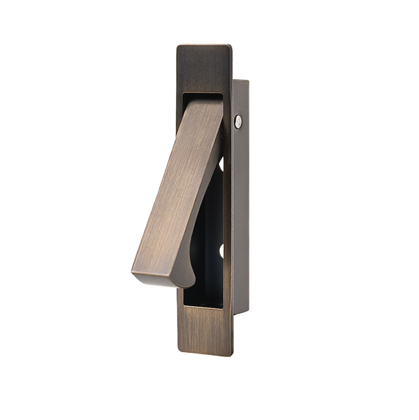 Alma Hazel Concealed Hook Pull Handle Brushed Vintage Antique Brass