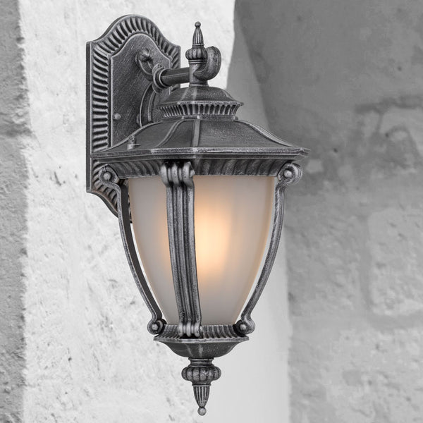 Telbix Delfino Exterior Wall Light Silver