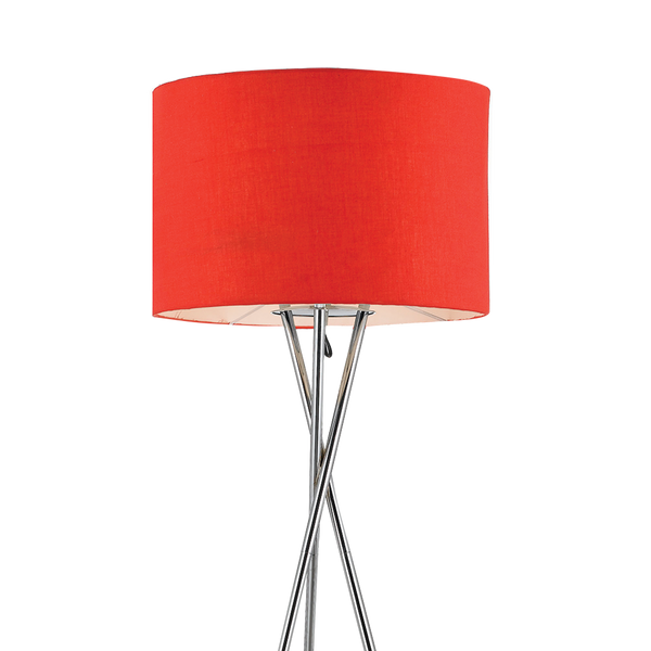 Telbix Denise Floor Lamp Chrome Red