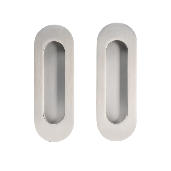 Alma Orla Oval Flush Pull Brushed Nickel