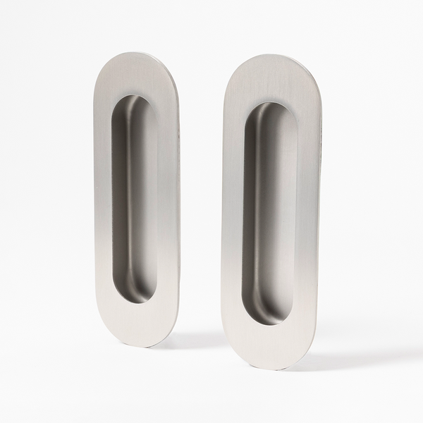 Alma Orla Oval Flush Pull Brushed Nickel