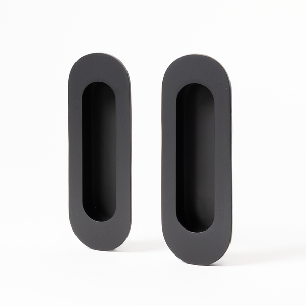 Alma Orla Oval Flush Pull Matte Black