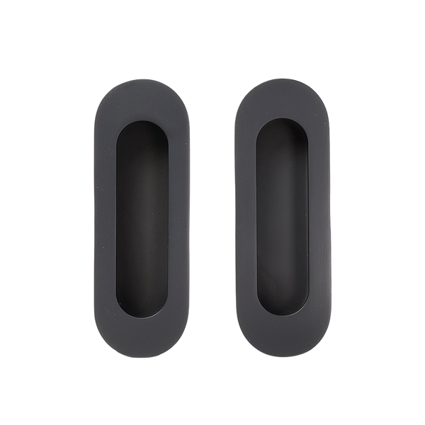 Alma Orla Oval Flush Pull Matte Black
