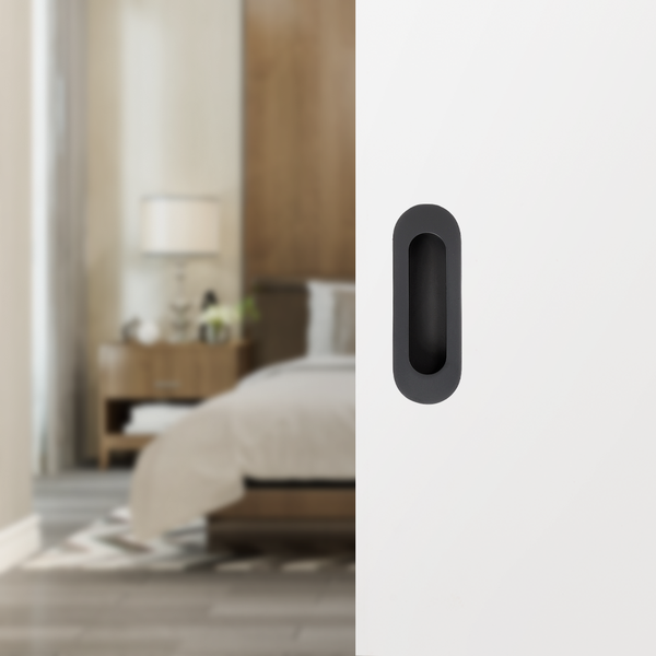 Alma Orla Oval Flush Pull Matte Black
