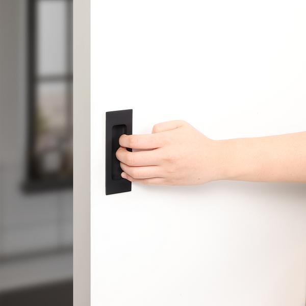 Alma Sachi Square Flush Pull Matte Black