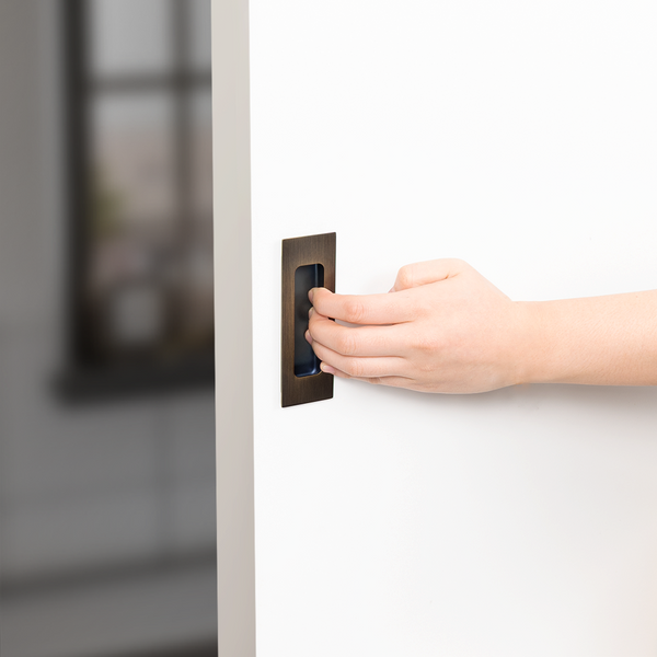 Alma Sachi Square Flush Pull Brushed Vintage Antique Brass