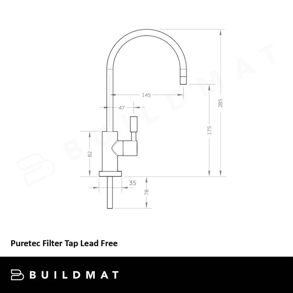 Puretec Filter Tap Brushed Gold Lead Free