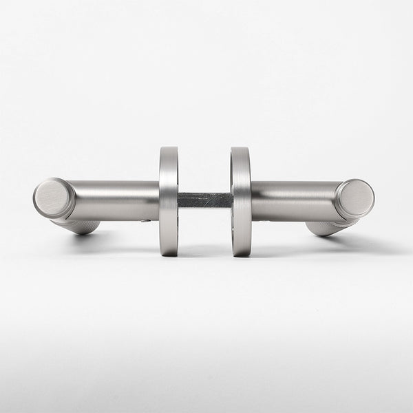 Alma Kani Knurled Dummy Door Handle Brushed Nickel