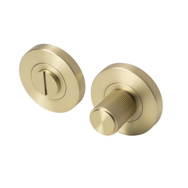 Alma Fernando Linear Lock Set Brushed Brass Gold
