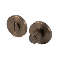 Alma Fernando Linear Lock Set Brushed Vintage Antique Brass