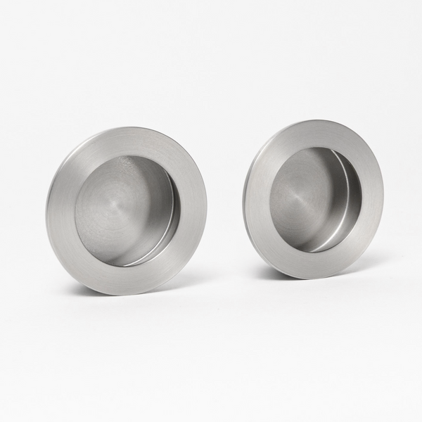 Alma Rian Round Flush Pull Brushed Nickel