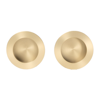 Alma Rian Round Flush Pull Brushed Brass Gold