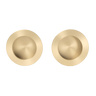 Alma Rian Round Flush Pull Brushed Brass Gold
