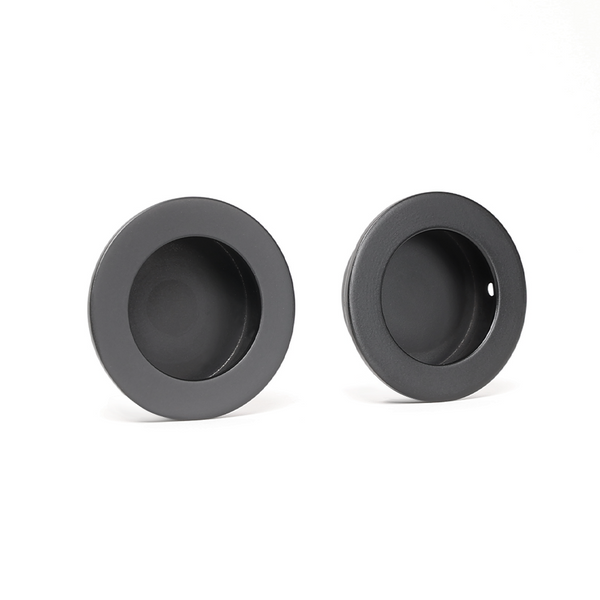 Alma Rian Round Flush Pull Matte Black