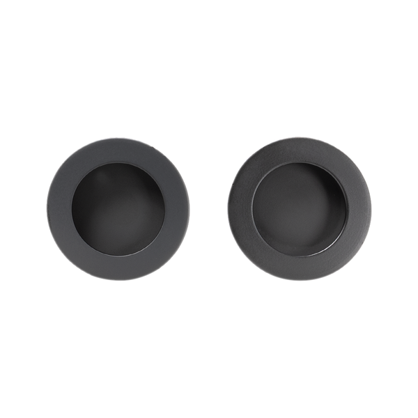 Alma Rian Round Flush Pull Matte Black