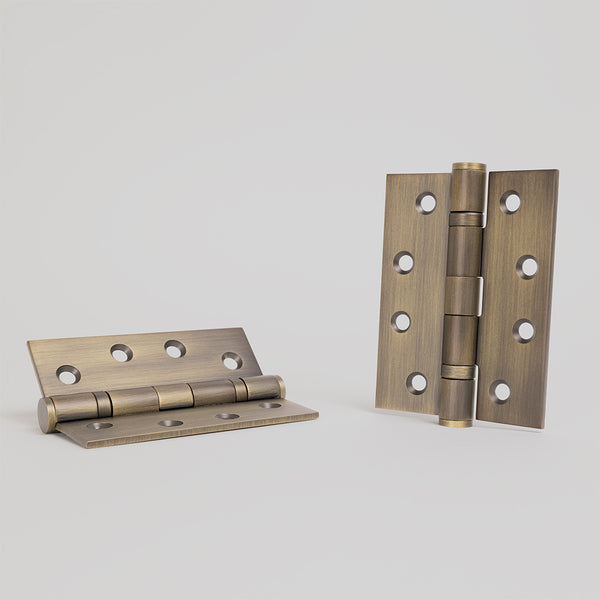 Alma Harriet Door Butt Hinge Brushed Vintage Antique Brass