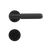Alma Matte Black Door Handle Knurled with Linear Lock Set