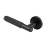 Alma Ivan Door Handle Knurled Matte Black