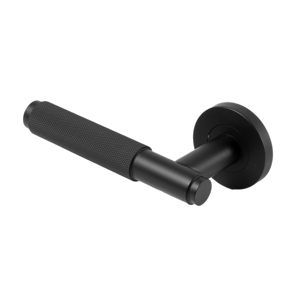 Alma Kani Knurled Dummy Door Handle Matte Black