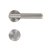 Alma Brushed Nickel Door Handle Knurled with Linear Lock Set