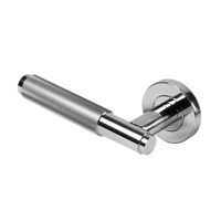 Alma Ivan Door Handle Knurled Chrome CLEARANCE
