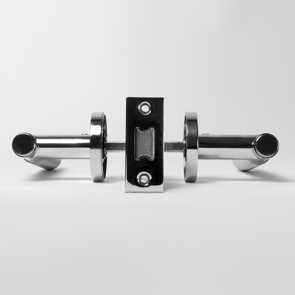 Alma Ivan Door Handle Knurled Chrome CLEARANCE