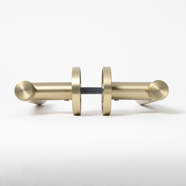 Alma Lio Linear Dummy Door Handle Brushed Brass Gold