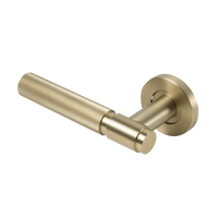 Alma Marko Door Handle Linear Reeded Brushed Brass Gold
