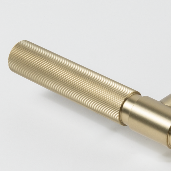 Alma Lio Linear Dummy Door Handle Brushed Brass Gold