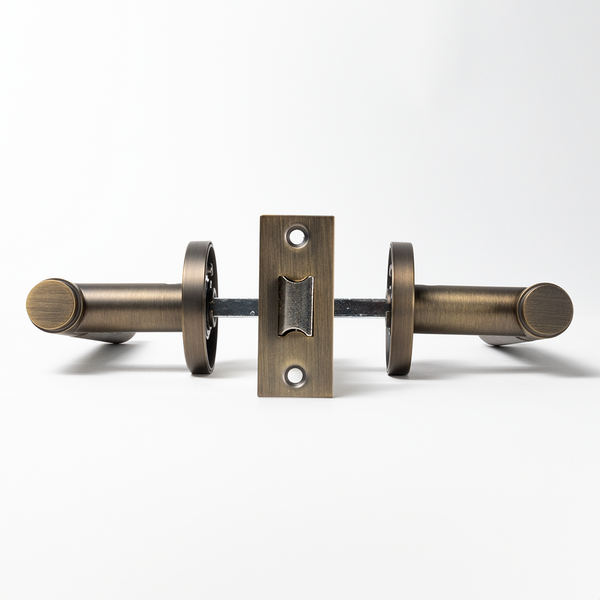 Alma Marko Door Handle Linear Reeded Brushed Vintage Antique Brass