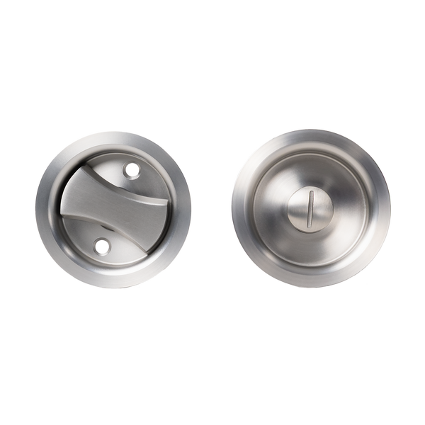 Alma Cam Cavity Sliding Door Lock Brushed Nickel