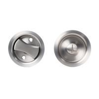 Alma Cam Cavity Sliding Door Lock Brushed Nickel