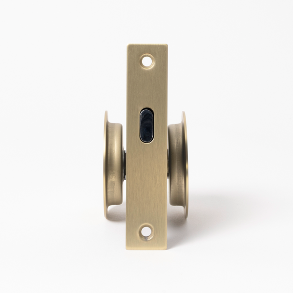 Alma Cam Cavity Sliding Door Lock Brushed Brass Gold