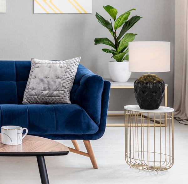 Telbix Diaz Ceramic Table Lamp Black