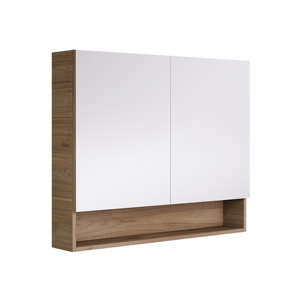Fienza Aluca 900mm Display Shelf Mirror Cabinet