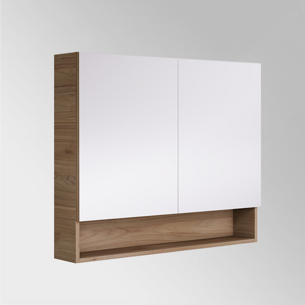 Fienza Aluca 900mm Display Shelf Mirror Cabinet