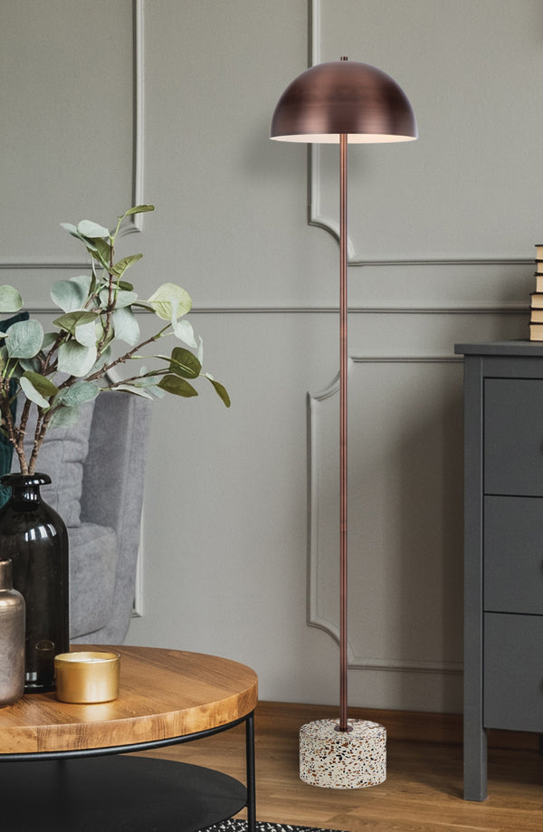 Telbix Domez Floor Lamp White Terrazzo