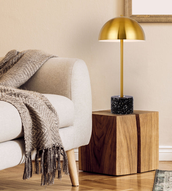 Telbix Domez Table Lamp Black Terrazzo