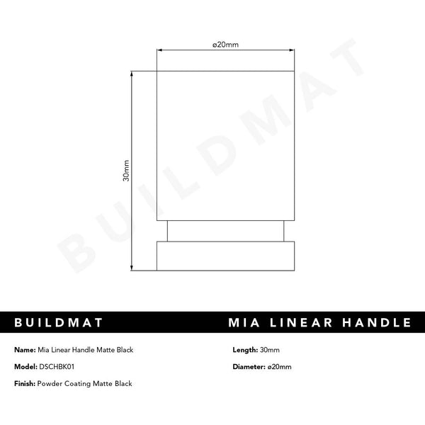 Alma Mia Linear Handle Matte Black