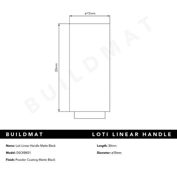 Alma Loti Linear Handle Matte Black