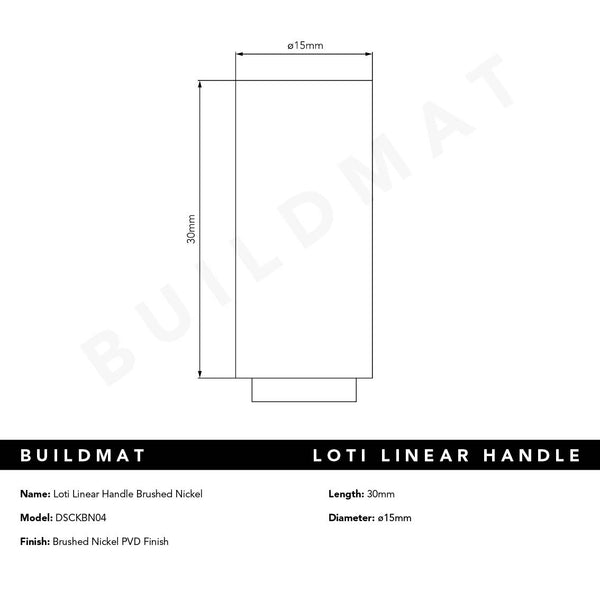 Alma Loti Linear Handle Brushed Nickel