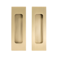 Alma Sachi Square Flush Pull Brushed Brass Gold