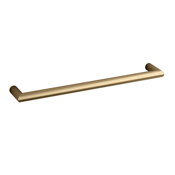 Thermogroup Round Single Bar Heated Towel Rail Brushed Brass
