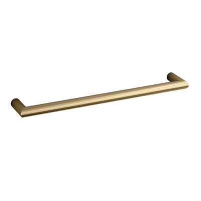 Thermogroup Round Single Bar Heated Towel Rail Brushed Brass